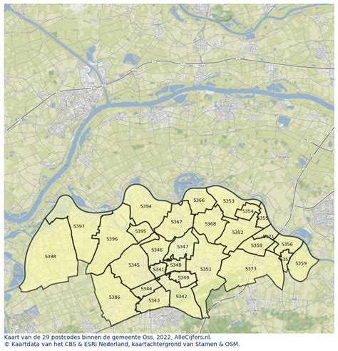 Postcode Mikkeldonkweg in Oss